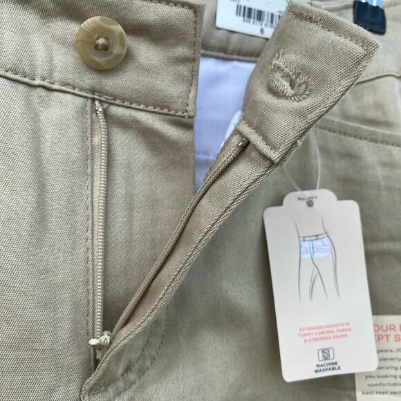 New St John's Bay Biscotti Secretly Slender Women's Mid Rise Capris Pants Size 6 - Picture 4 of 8